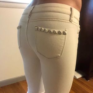 MEGAN FOX BLANK NYC Cream White Skinny Jeans 24